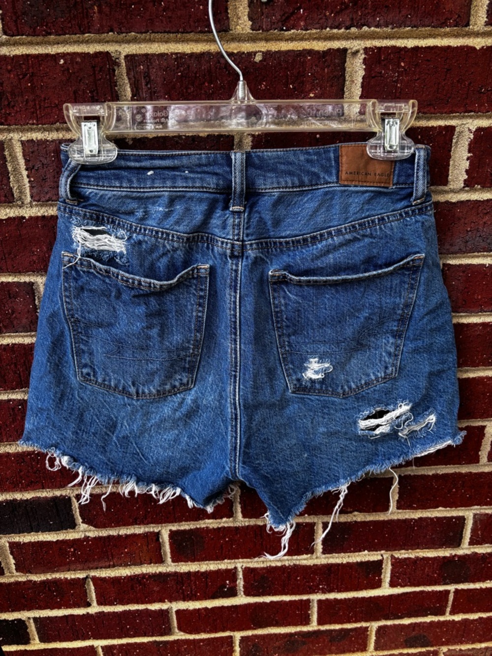 American Eagle Highest Rise Distressed Mom Shorts sz 2 - Picture 2 of 5